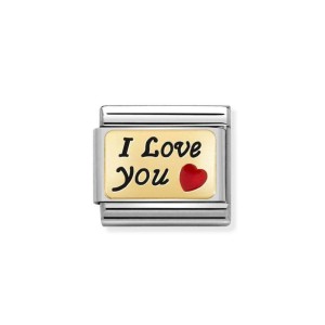 Element Link Nomination Composable Gold I Love You 030284/55