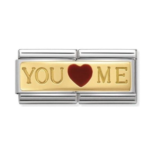 Element Double Link Nomination Composable Gold Ty i Ja 030720/01