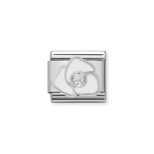 Element Link Nomination Composable Silver Biała Róża 330305/06
