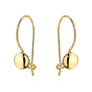 Kolczyki złote delikatne pełne kółeczko na biglu 