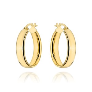 Kolczyki złote koła na angielskim zapięciu - 1,3cm 