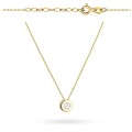 Naszyjnik złoty z cyrkonią w złotej oprawie (Gramatura: 1.48)