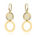 Kolczyki złote ażurowe koło i ring na angielskim zapięciu (Gramatura: 3.21)