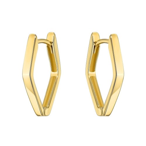 Kolczyki złote gładkie romby 