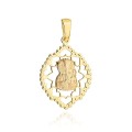 Medalik złoty Matka Boska Częstochowska w ażurowej oprawie (Gramatura: 1.04)
