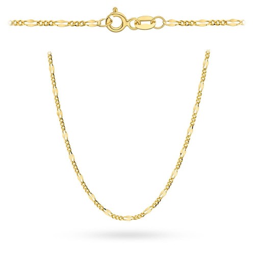 Łańcuszek złoty pr. 585 - splot figaro gucci 50 cm 