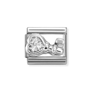 Element Link Nomination Composable Silver Klucz z Cyrkoniami 330304/48