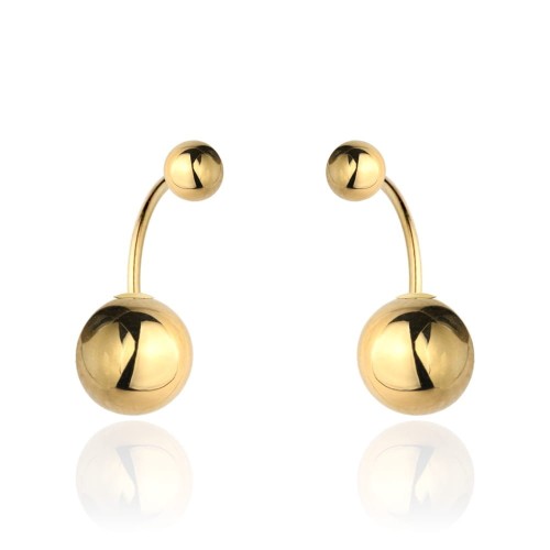 Kolczyki złote dioro z gładkimi kulkami 