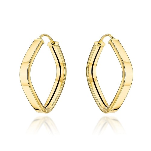 Kolczyki złote zaokrąglone romby 