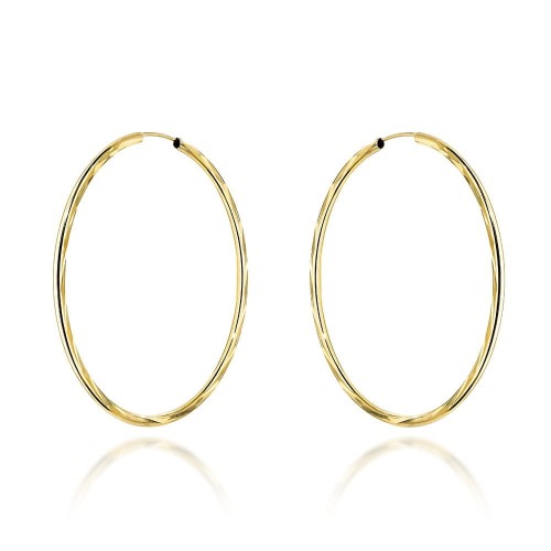 Kolczyki koła diamentowane super lekkie 4cm 