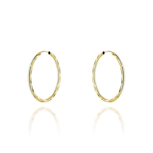 Kolczyki koła diamentowane super lekkie 2,5cm 