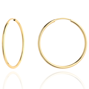 Kolczyki złote kółka super lekkie pr. 333 - 7cm 
