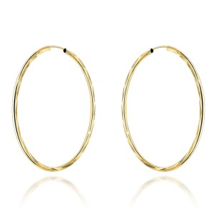 Kolczyki koła diamentowane super lekkie 5cm 