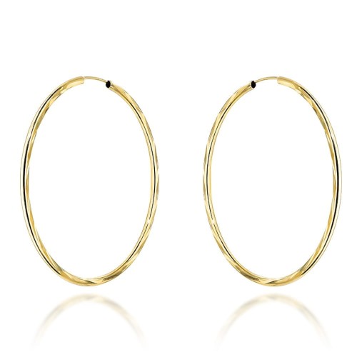 Kolczyki koła diamentowane super lekkie 5cm 