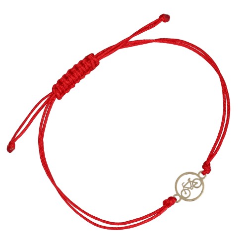 Złota bransoletka Rower w Kółku AM-B143