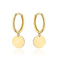 Kolczyki złote kółko z wiszącym pełnym kołem (Gramatura: 1.79)
