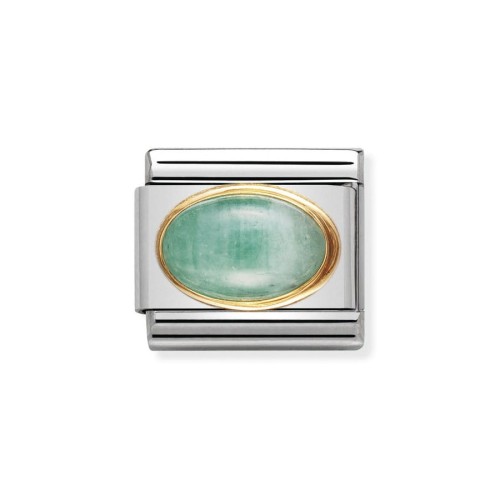 Element Link Nomination Composable Gold Szmaragd 030504/09