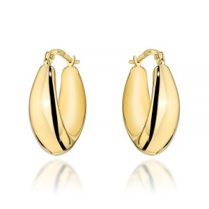 Kolczyki złote gładkie łezki 