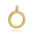 Zawieszka złota plecione kółeczko z zawieszką z cyrkoniami (Gramatura: 1.92)