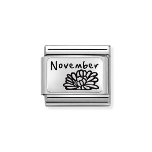 Element Link Nomination Composable Silver Listopad - Chryzantema 330112/23