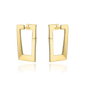 Kolczyki złote eleganckie prostokąty małe 