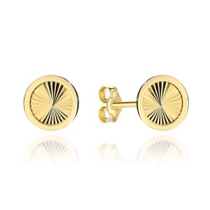 Kolczyki złote kółka w gładkiej oprawie 