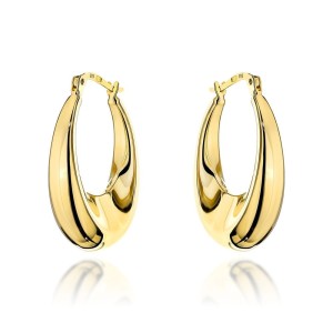 Kolczyki złote klasyczne owale