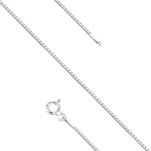 Srebrny łańcuszek kostka wenecka, diamentowana SL-KVD015R