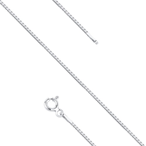 Srebrny łańcuszek kostka wenecka, diamentowana SL-KVD015R
