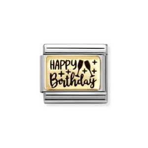 Element Link Nomination Composable Gold Happy Birthday Kieliszki 030166/60