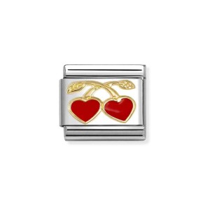 Element Link Nomination Composable Gold Czerwone Wiśnie 030207/55