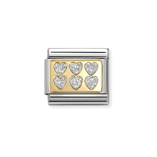 Element Link Nomination Composable Gold Brokatowe Serce 030224/08