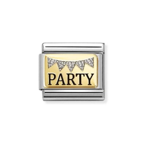 Element Link Nomination Composable Gold napis Party 030289/09