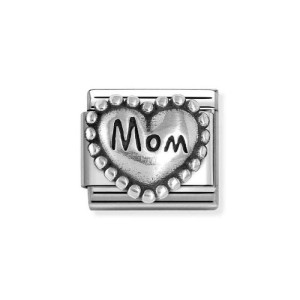 Element Link Nomination Composable Silver Serce z napisem Mom 330101/79