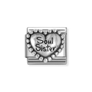 Element Link Nomination Composable Silver Serce z napisem Soul sister 330101/82