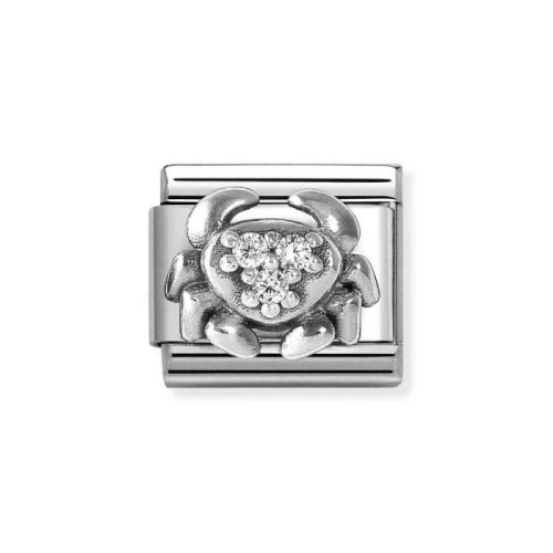 Element Link Nomination Composable Silver Znak zodiaku Rak z białymi cyrkoniami 330326/04