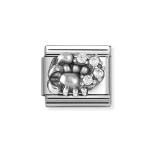 Element Link Nomination Composable Silver Znak zodiaku Skorpion z białymi cyrkoniami 330326/08