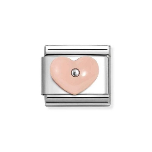 Element Link Nomination Composable Silver Różowe serce 330509/18