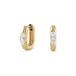 Srebrne pozłacane kolczyki Guess JSBE04513JWYGT/U