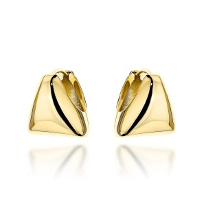 Kolczyki złote gładkie trójkąty 