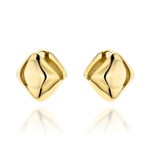 Kolczyki złote gładkie kwadraty 