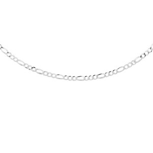 Srebrny łańcuszek diamentowany Figaro SL-FIEX60