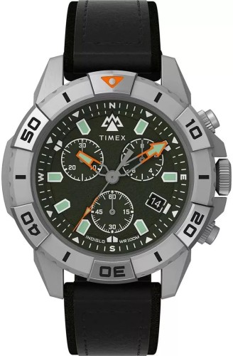 Zegarek męski Timex Black Leather Strap TW2W16100