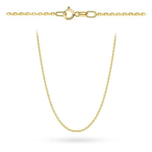 Łańcuszek złoty - splot rolo diamentowany 50 cm 