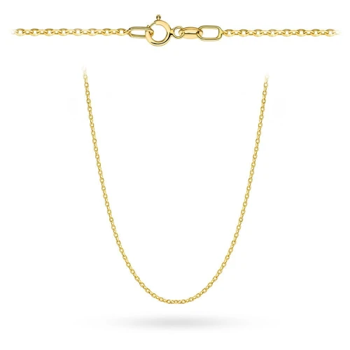 Łańcuszek złoty - splot rolo diamentowany 45 cm 