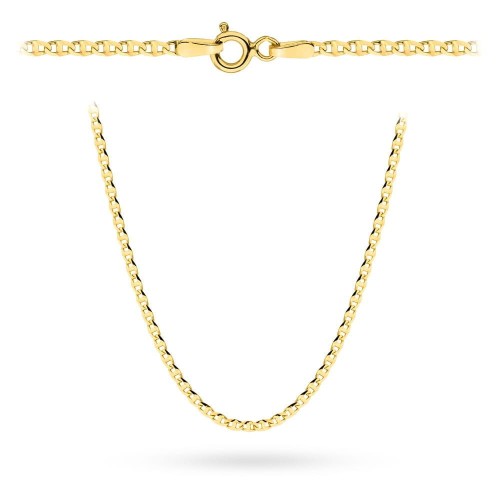 Łańcuszek złoty pr. 585 - splot gucci 60 cm 