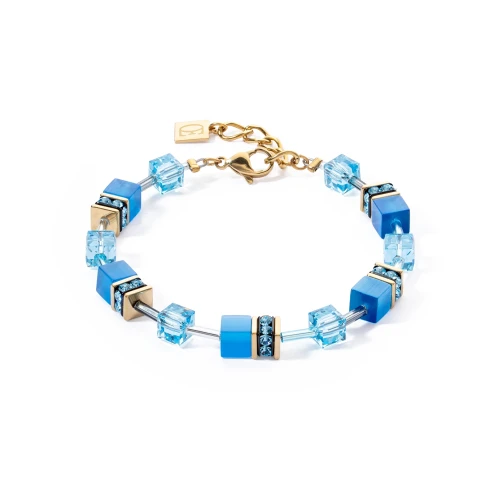 Bransoletka Coeur de Lion GeoCUBE® Iconic Mono turkusowa 4020/30-0600