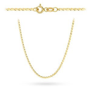 Łańcuszek złoty pr. 585 - splot gucci 42 cm 