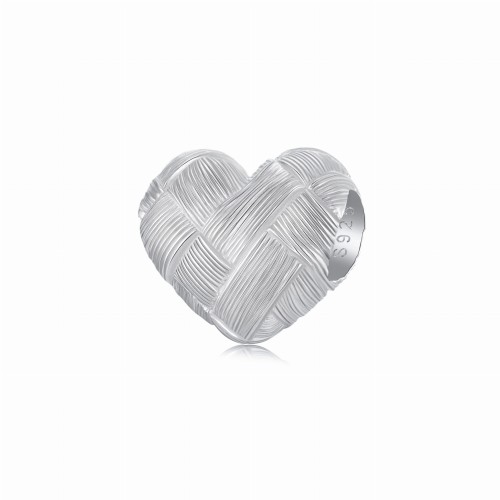 Srebrny charms Ornamo Plecione Serce ORBSC1086