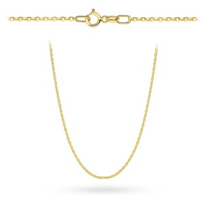 Łańcuszek złoty - splot rolo diamentowany 50 cm 